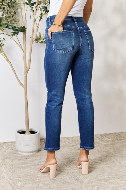 BAYEAS Distressed Cropped Jeans - AllIn Computer