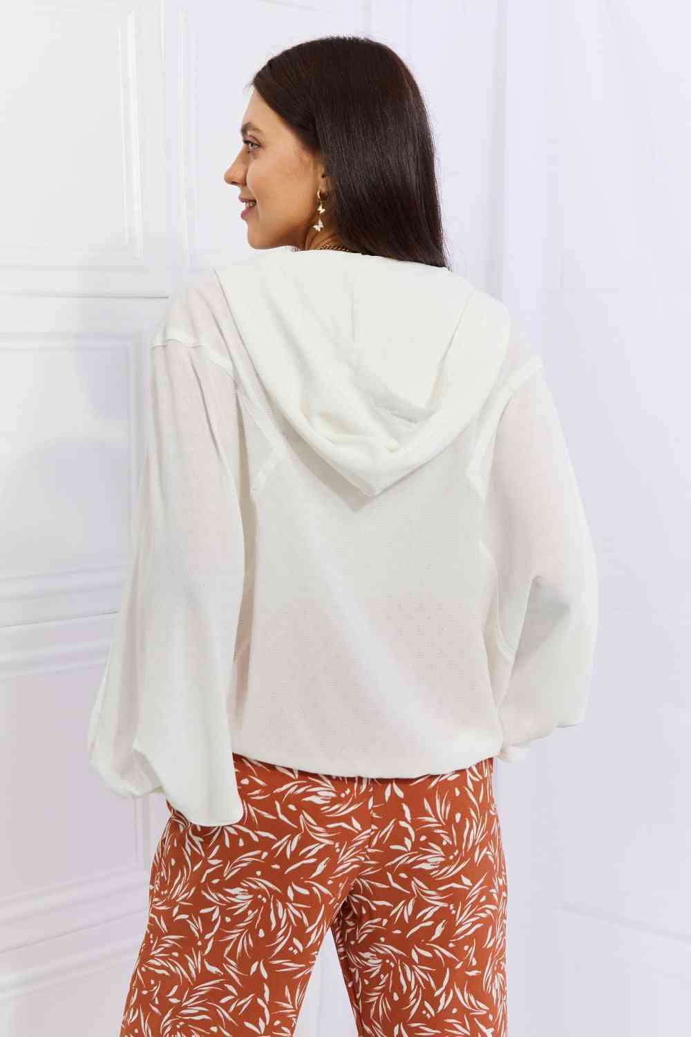 HEYSON Sporty Babe Full Size Lightweight Textured Hoodie Top - AllIn Computer