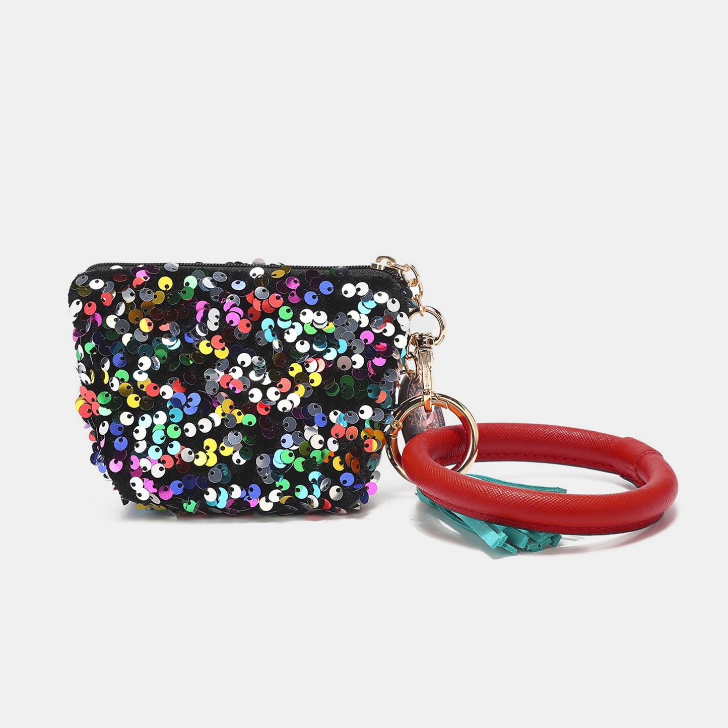 Nicole Lee USA Sequin Pouch Wristlet Keychain - AllIn Computer