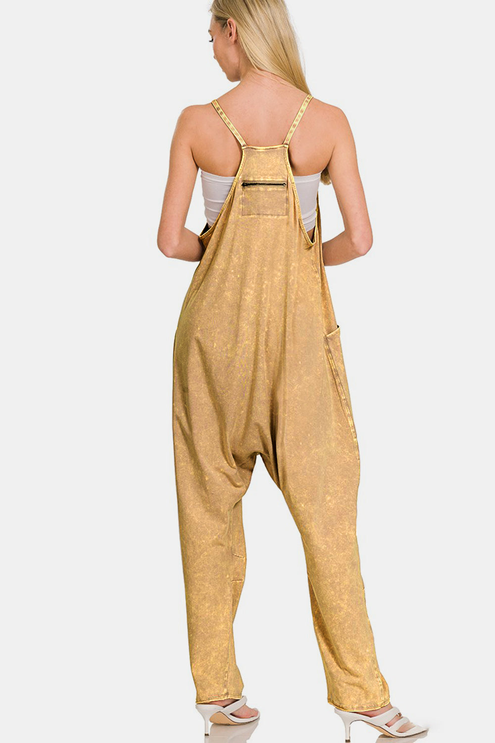 Zenana Spaghetti Strap Jumpsuit with Pockets - AllIn Computer