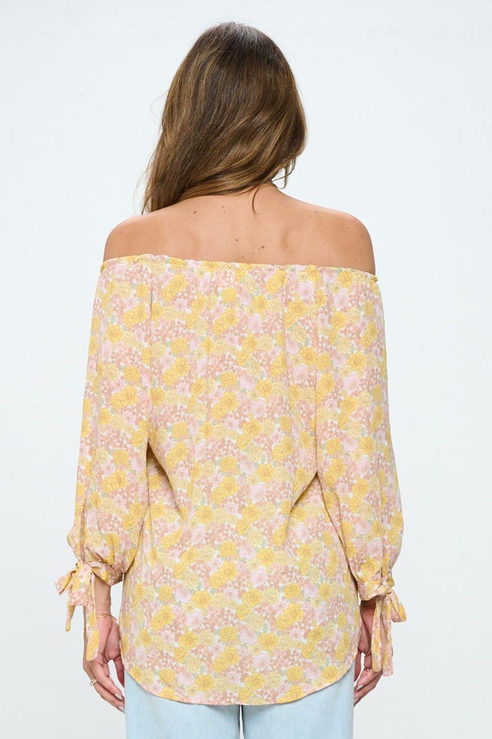 RENEE C Floral Off-Shoulder Long Sleeve Blouse - AllIn Computer