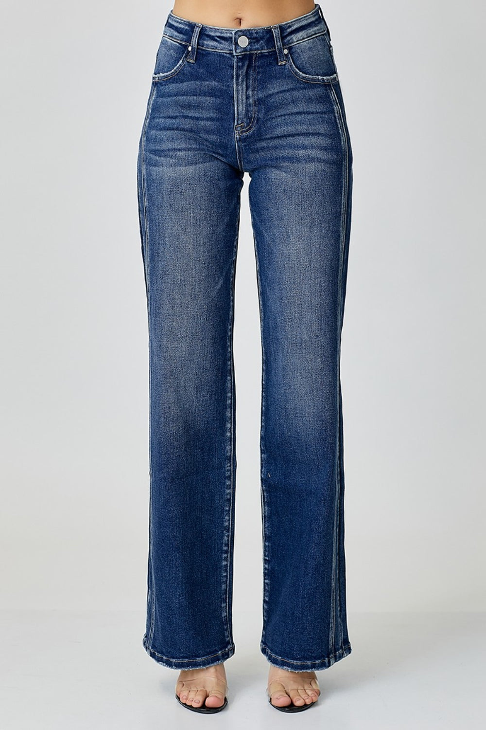RISEN Mid-Rise Straight Jeans - AllIn Computer