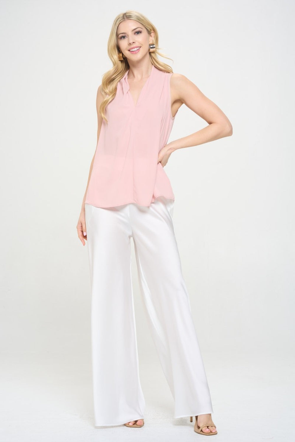 RENEE C  V-Neck Sleeveless Top - AllIn Computer