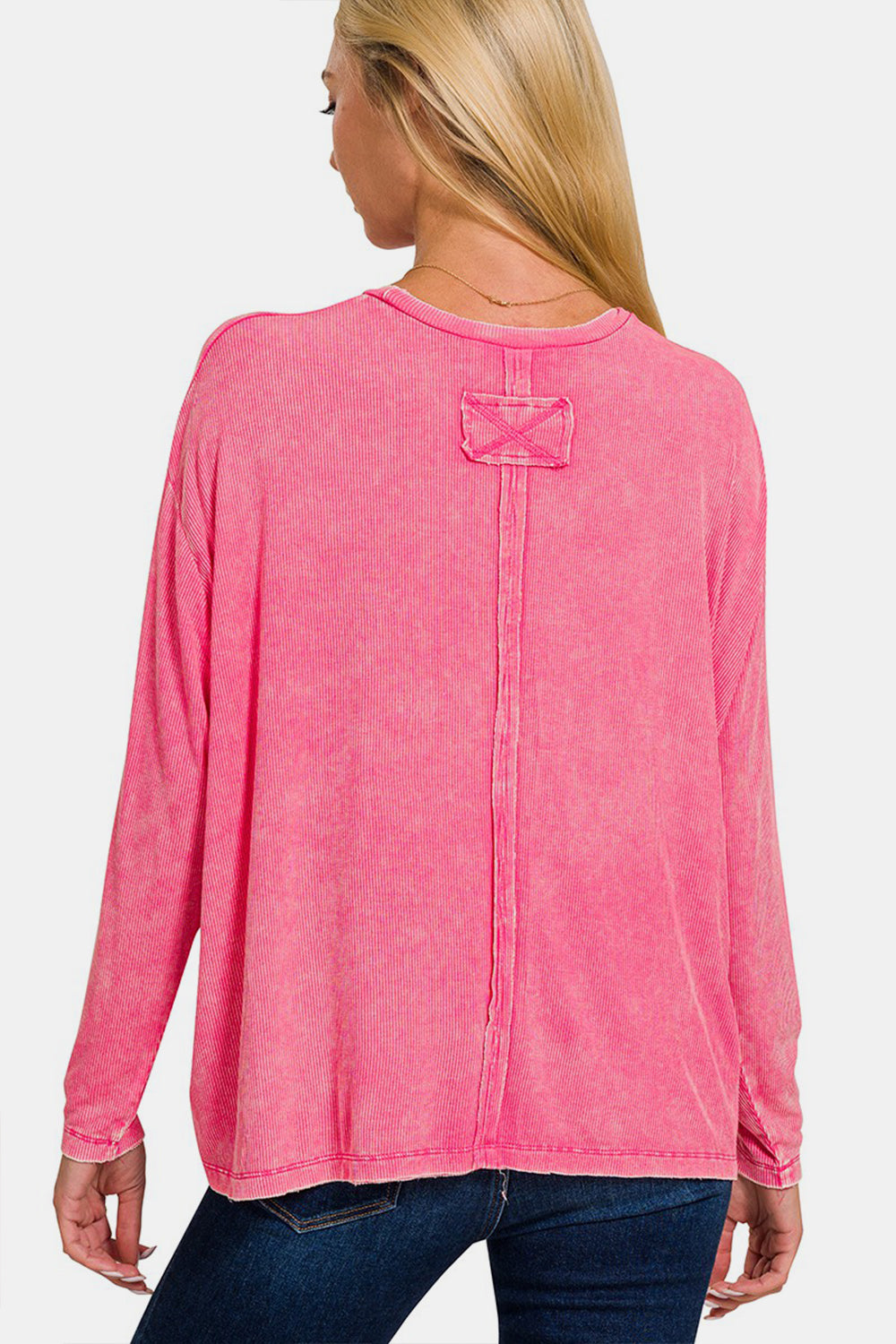 Zenana Round Neck Long Sleeve T-Shirt - AllIn Computer
