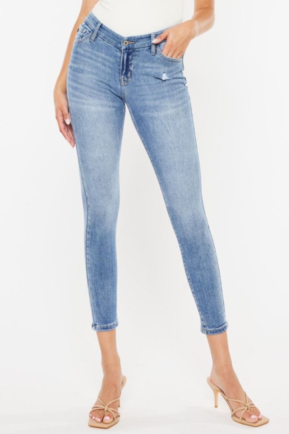 Kancan High Waist Cat's Whiskers Skinny Jeans - AllIn Computer