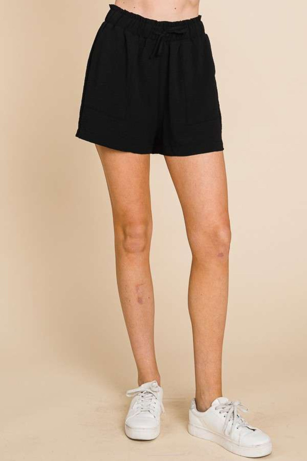 Culture Code High Waist Paper bag Shorts - AllIn Computer