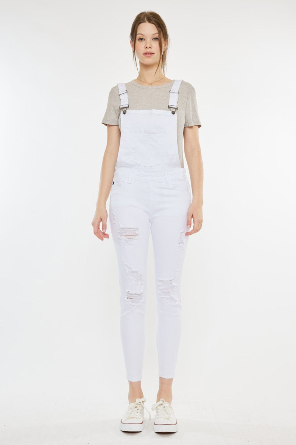 Kancan Distressed Skinny Denim Overalls - AllIn Computer