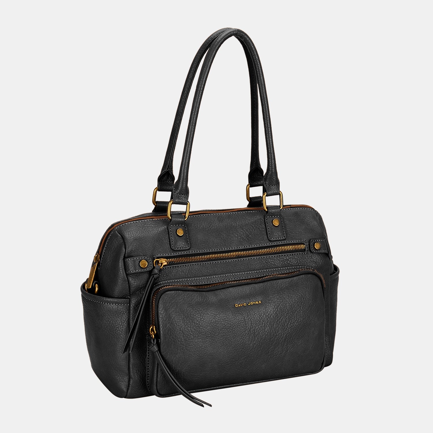 David Jones Zipper PU Leather Handbag - AllIn Computer
