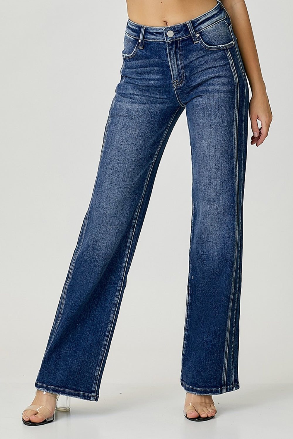 RISEN Mid-Rise Straight Jeans - AllIn Computer