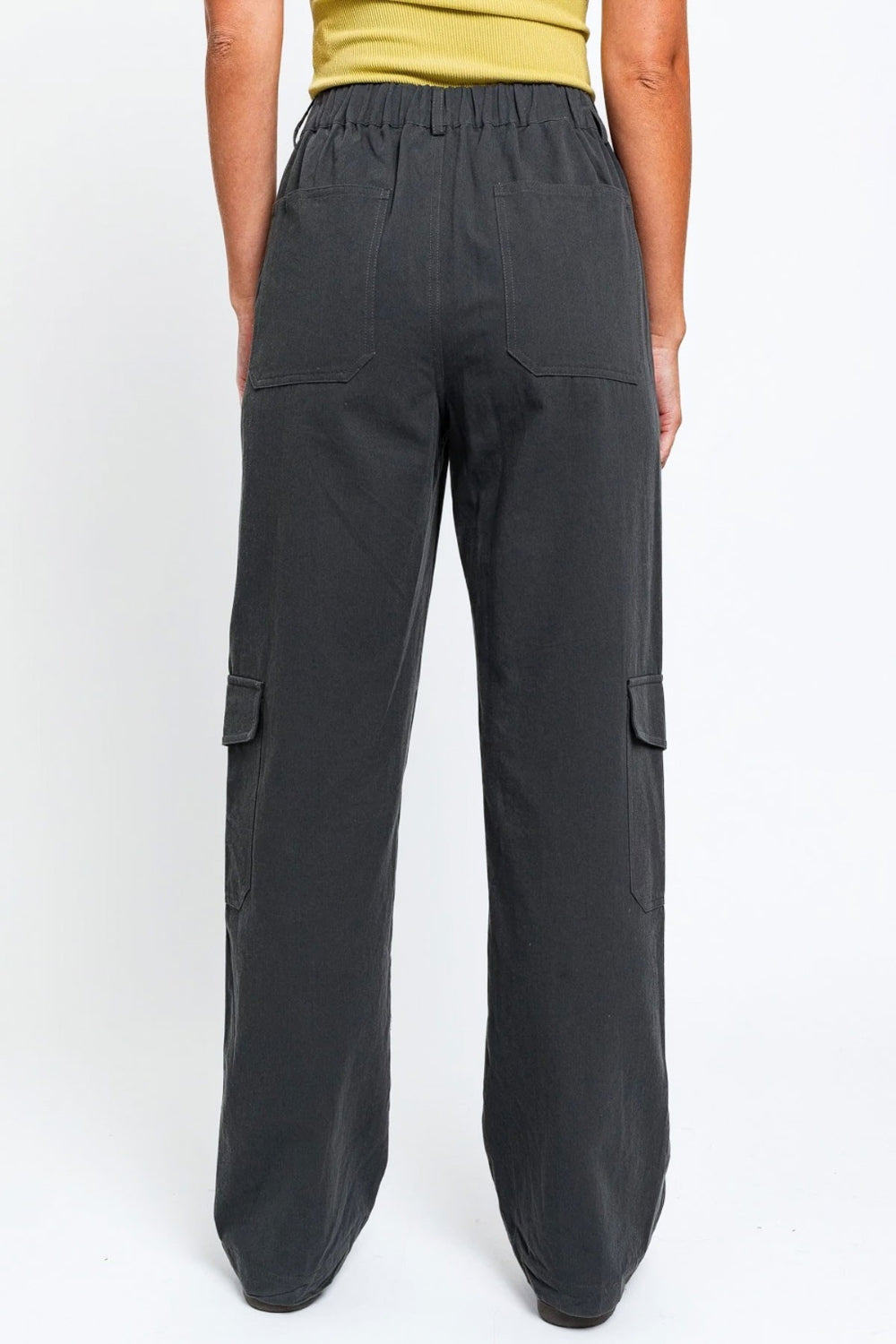 Tasha Apparel High Waist Wide Leg Cargo Pants with Pockets - AllIn Computer