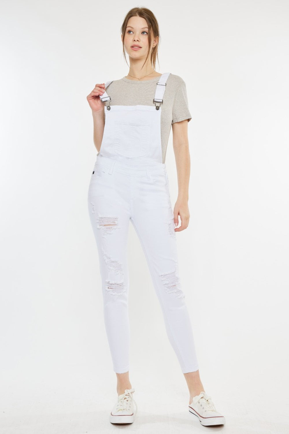 Kancan Distressed Skinny Denim Overalls - AllIn Computer