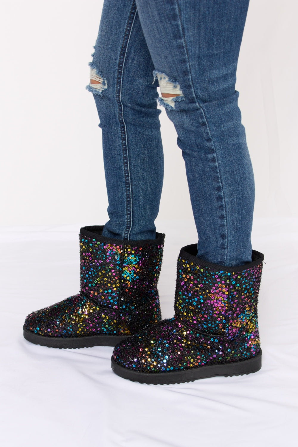 Forever Link Sequin Thermal Flat Boots - AllIn Computer