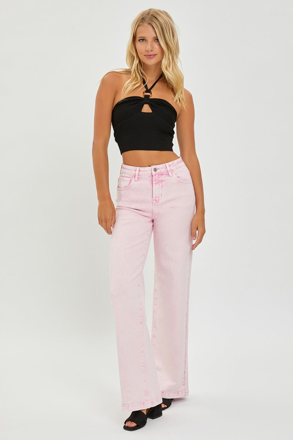 RISEN Full Size High Rise Tummy Control Wide Leg Jeans - AllIn Computer