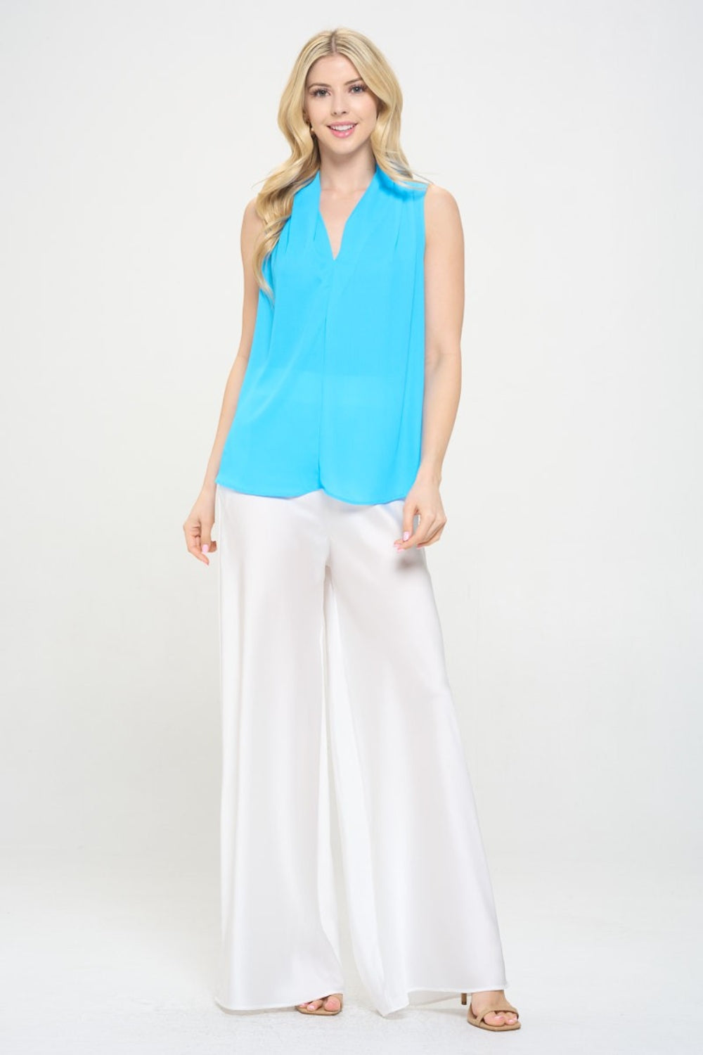 RENEE C  V-Neck Sleeveless Top - AllIn Computer
