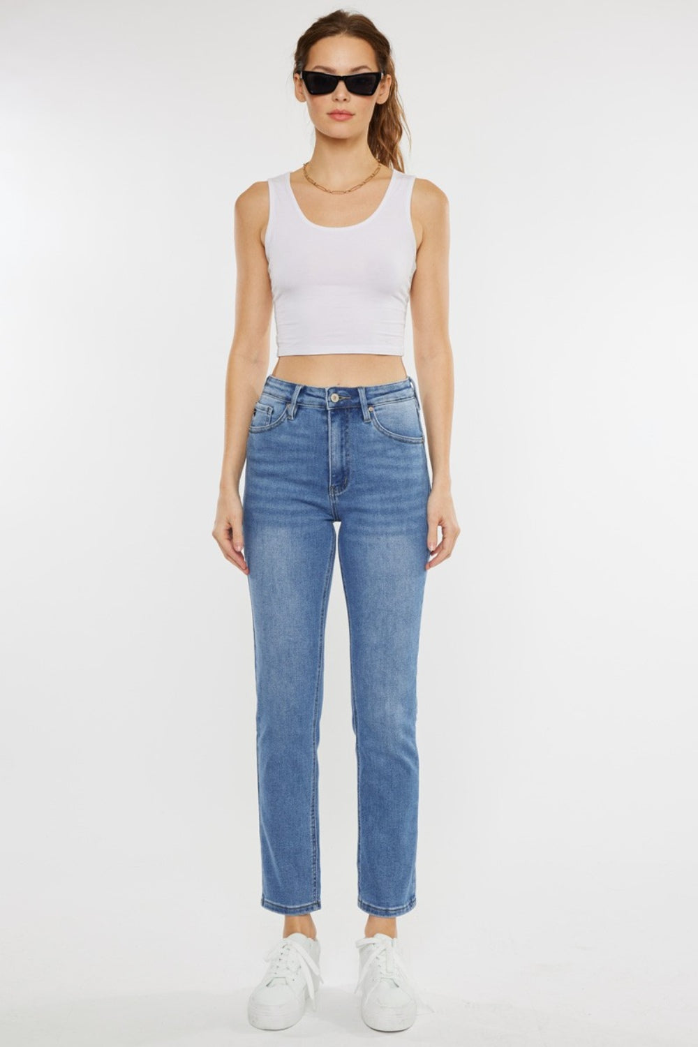 Kancan Full Size Cat's Whiskers High Waist Jeans - AllIn Computer