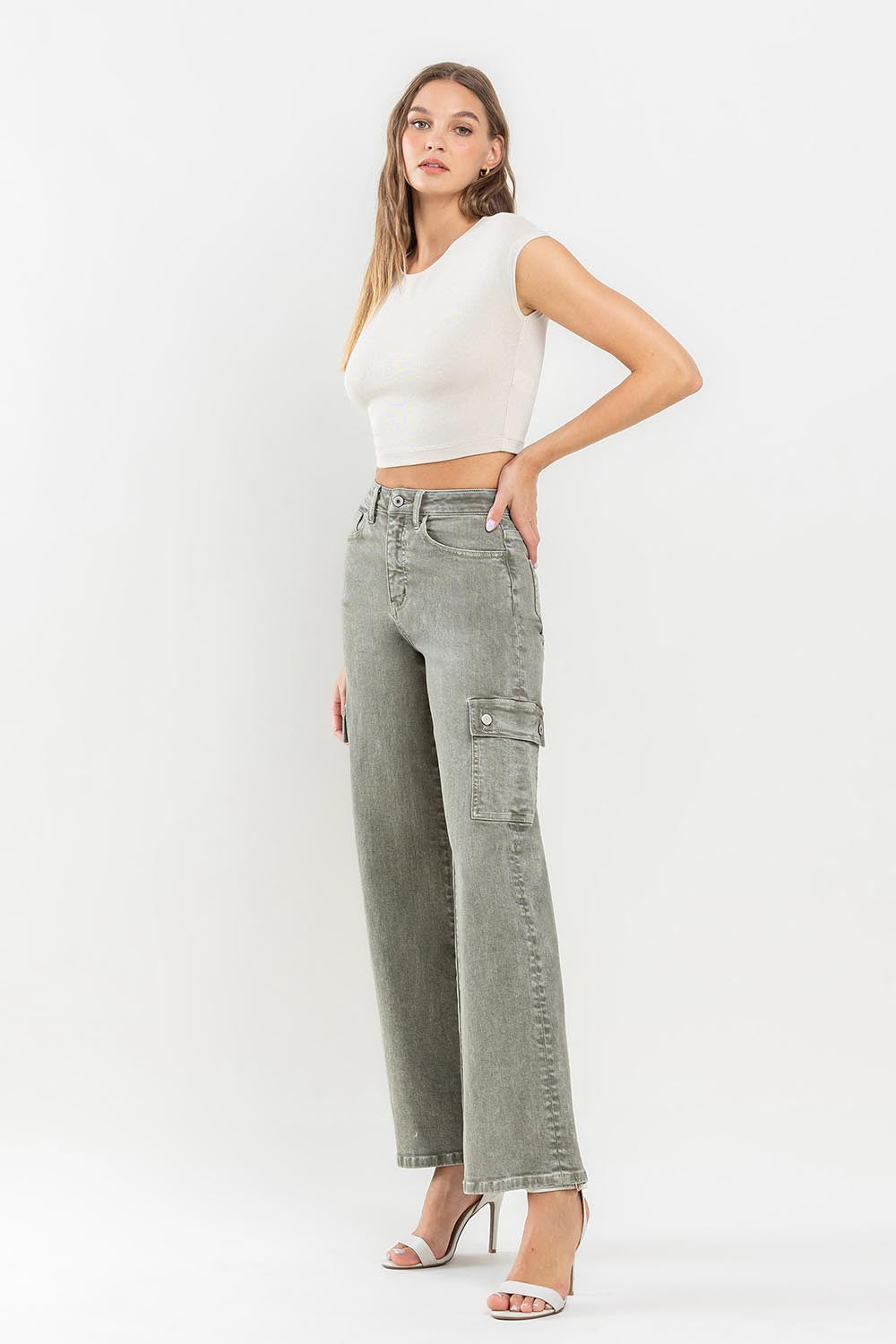 Vervet by Flying Monkey 90's Super High Rise Cargo Jeans - AllIn Computer