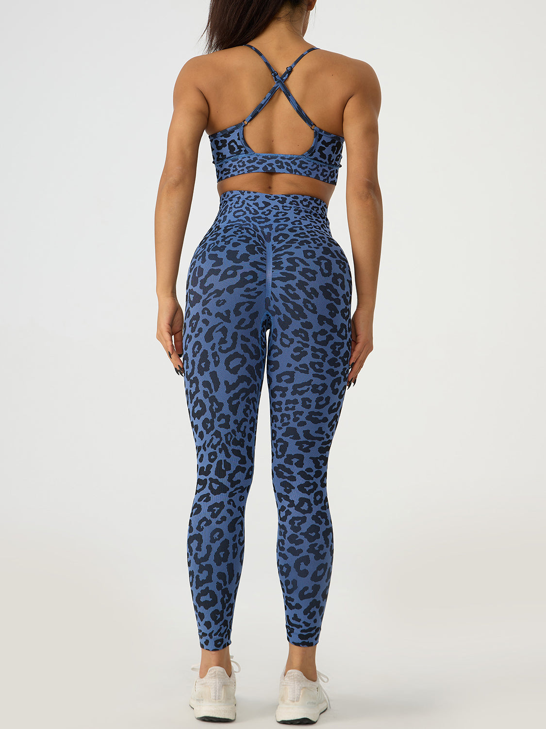 Leopard Crisscross Top and Leggings Active Set - AllIn Computer