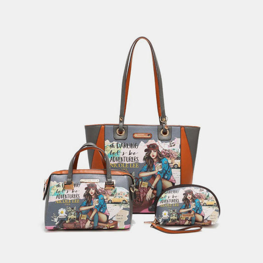Nicole Lee USA JOURNEY OF STEPHANIE 3-Piece Handbag Set | BAGS & ACCESSORIES | handbag set, handbags, Nicole Lee USA, Ship from USA | Trendsi