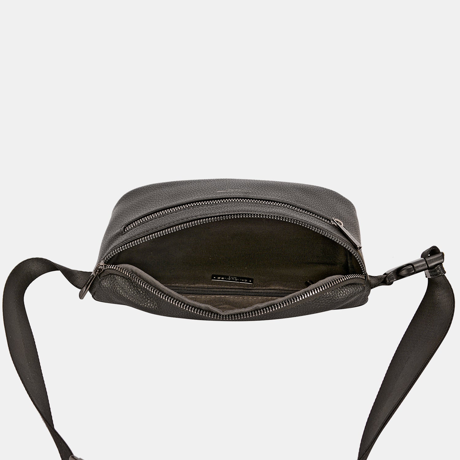 David Jones PU Leather Double Zipper Adjustable Belt Bag - AllIn Computer