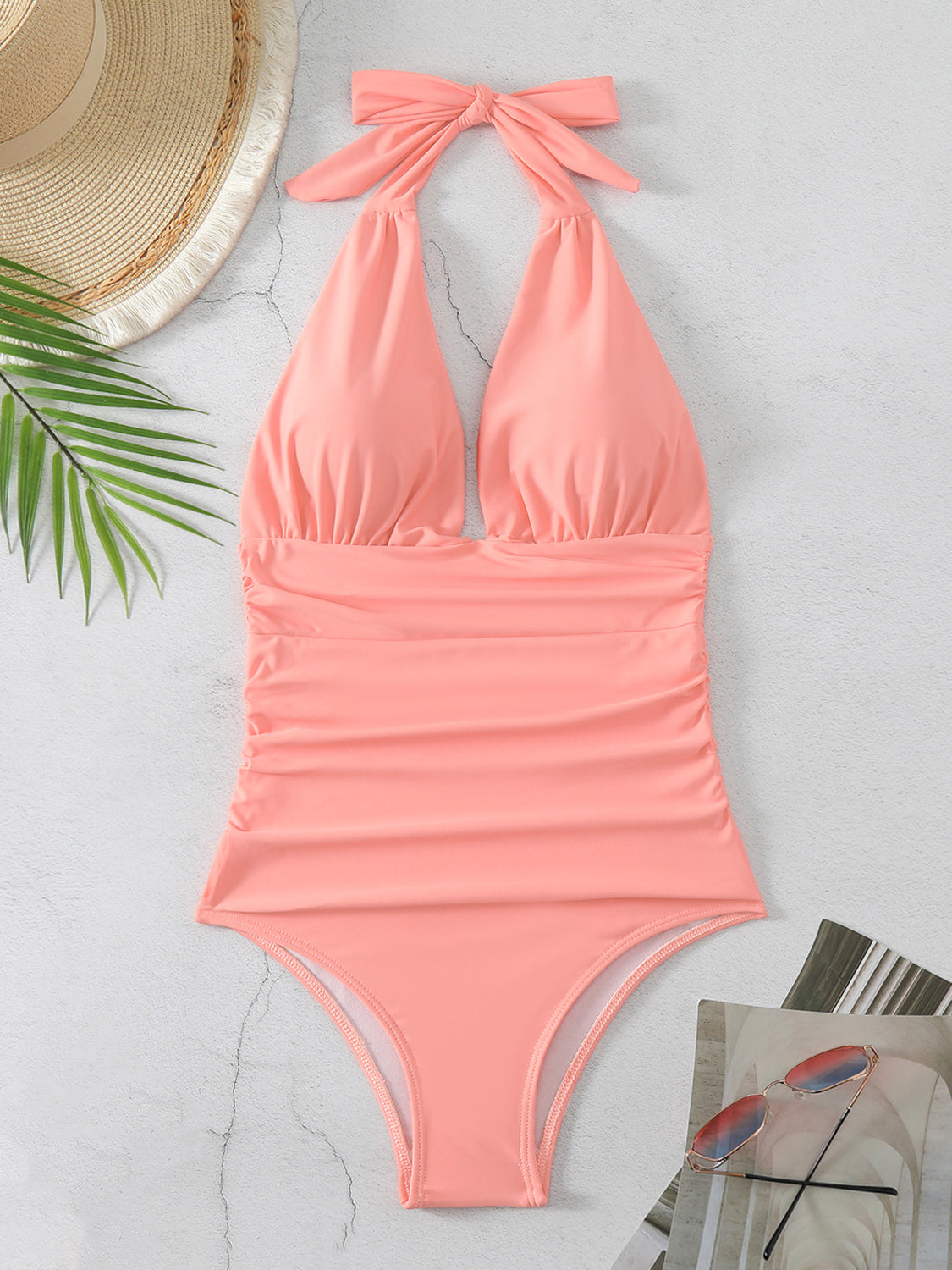 Halter Neck One-Piece Swimwear - AllIn Computer