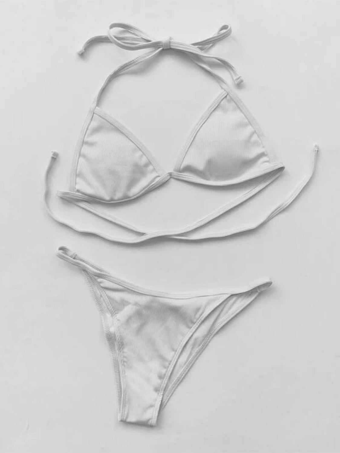Halter Neck Bikini and Cover Up Four-Piece Swim Set - AllIn Computer
