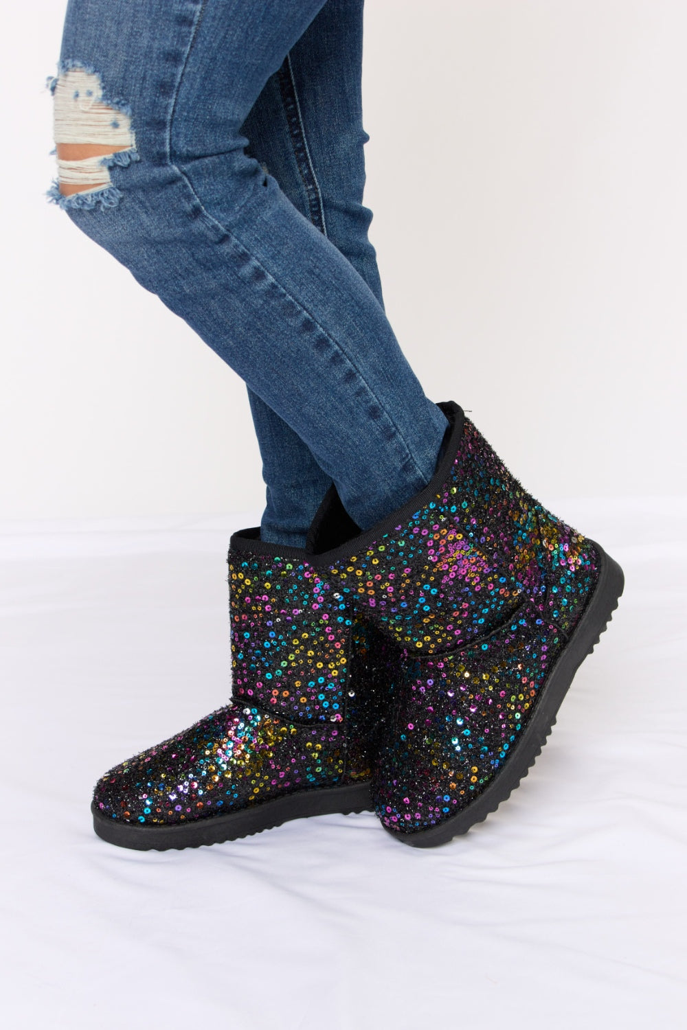 Forever Link Sequin Thermal Flat Boots - AllIn Computer