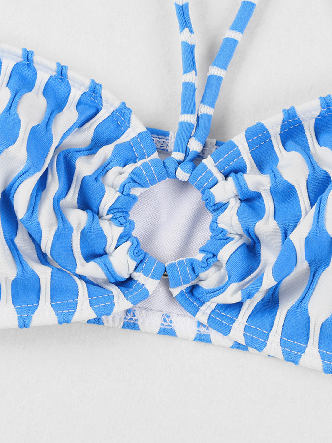 Geometric Halter Neck Three-Piece Swim Set - AllIn Computer