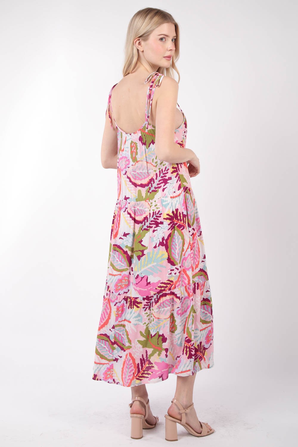 VERY J Tropical Printed Cami Midi Dress - AllIn Computer