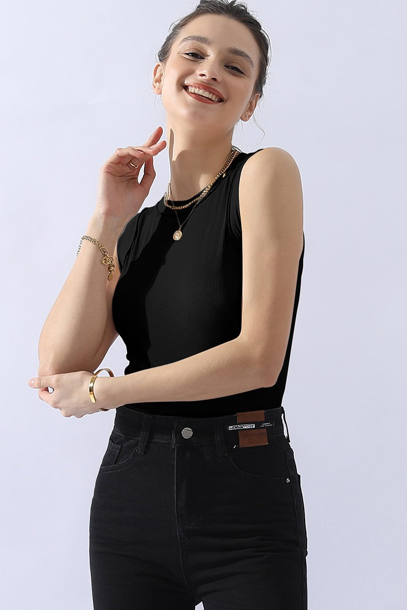Ninexis Ribbed Round Neck Tank - AllIn Computer