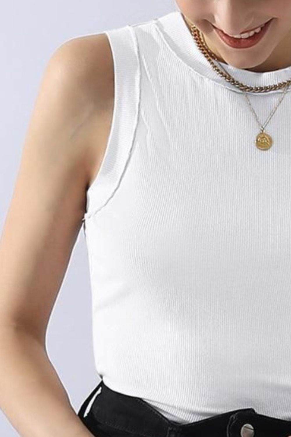 Ninexis Ribbed Round Neck Tank - AllIn Computer