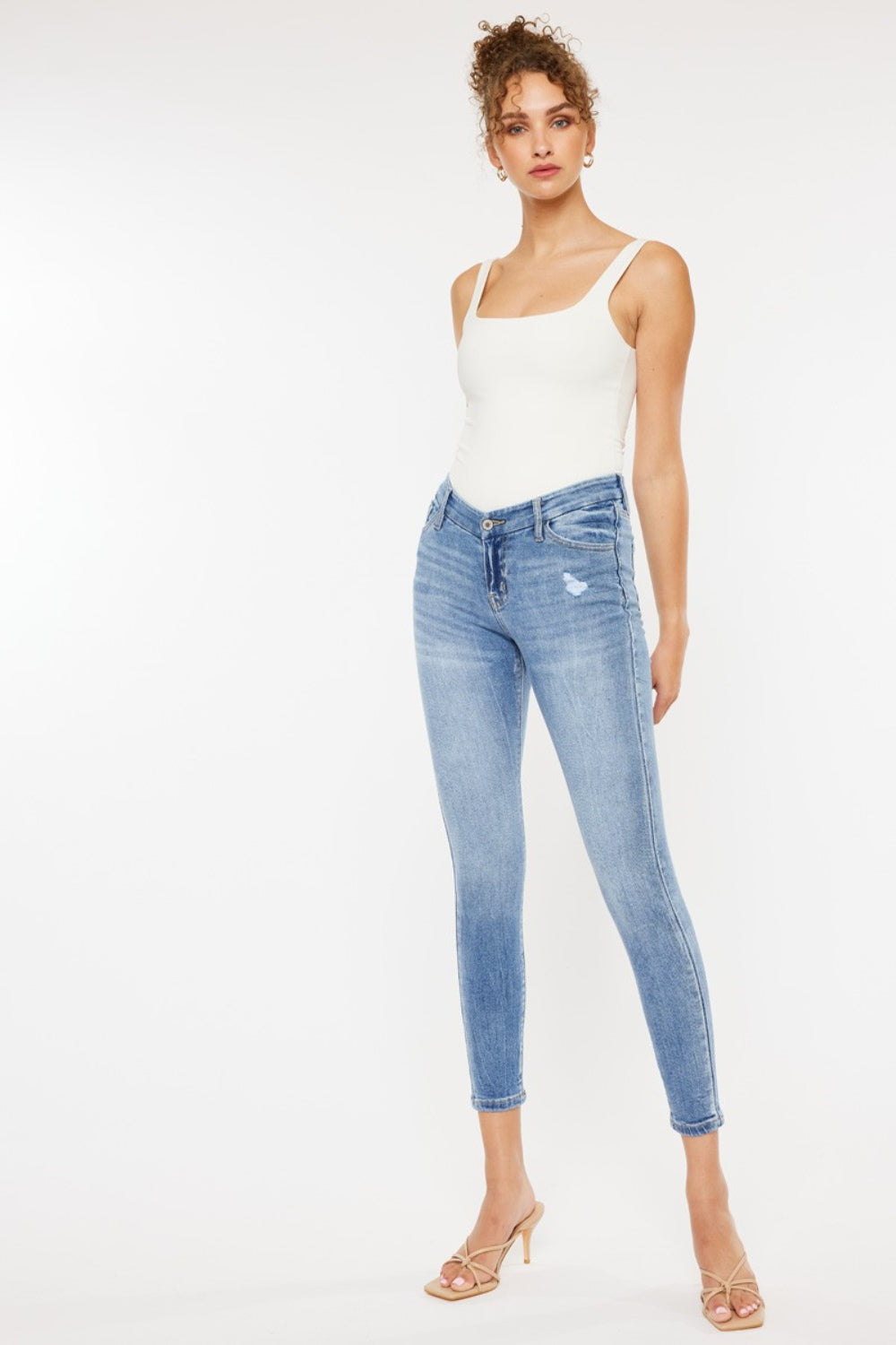 Kancan High Waist Cat's Whiskers Skinny Jeans - AllIn Computer