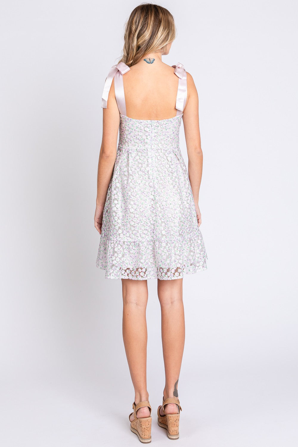 GeeGee Mesh Floral Embroidered Sleeveless Dress - AllIn Computer