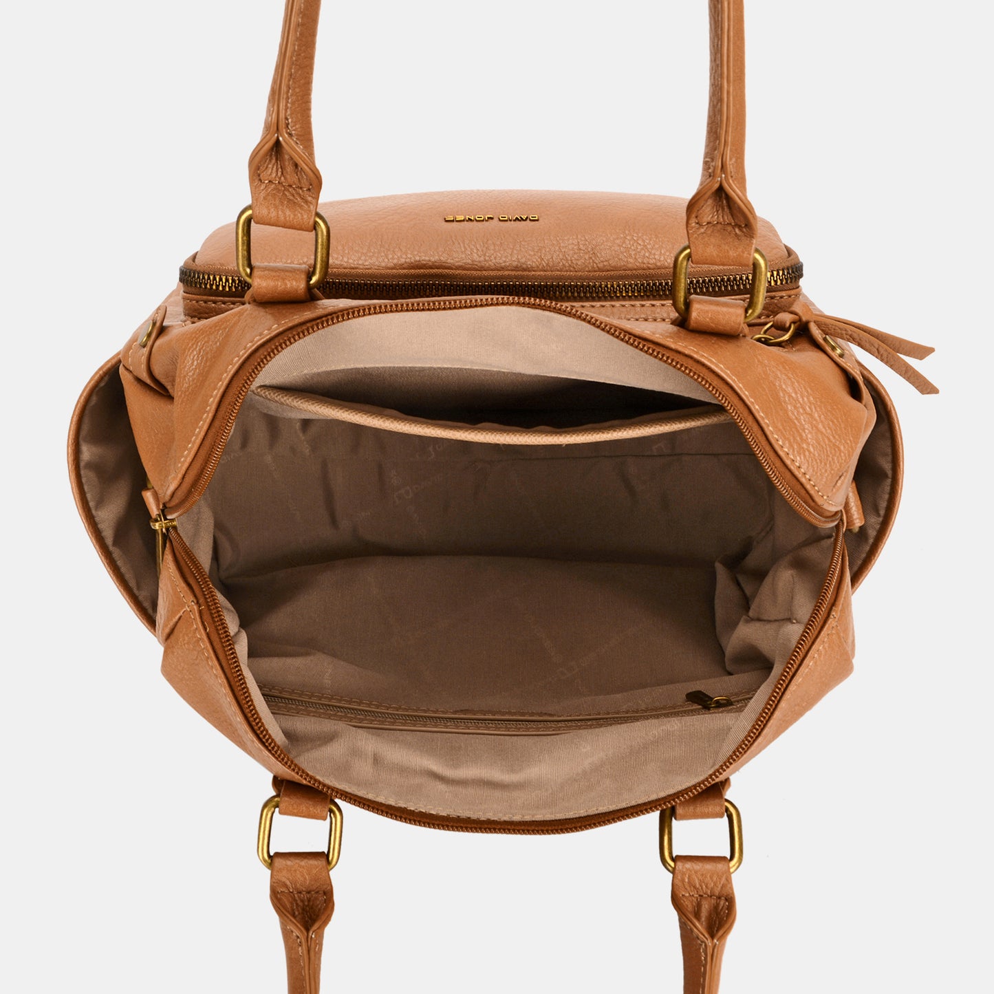 David Jones Zipper PU Leather Handbag - AllIn Computer