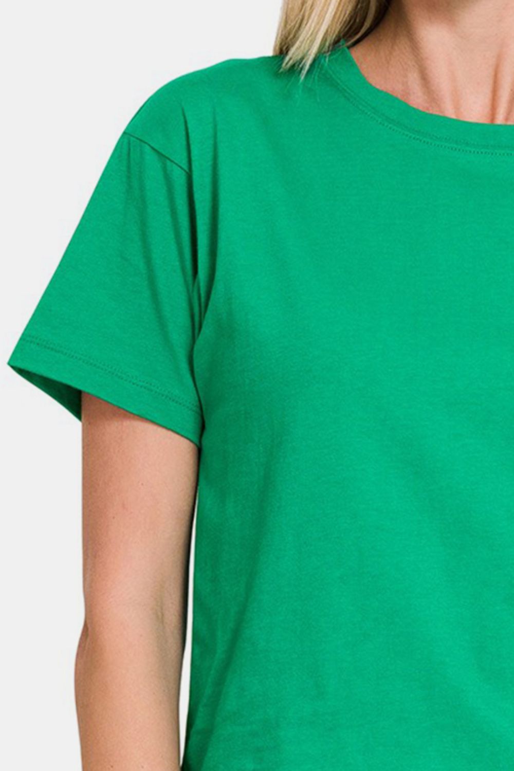 Zenana Round Neck Short Sleeve Cropped T-Shirt - AllIn Computer