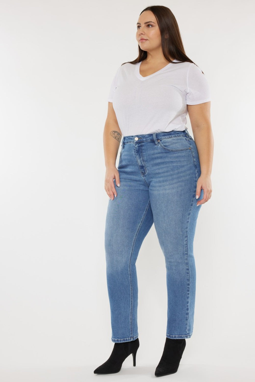 Kancan Full Size Cat's Whiskers High Waist Jeans - AllIn Computer
