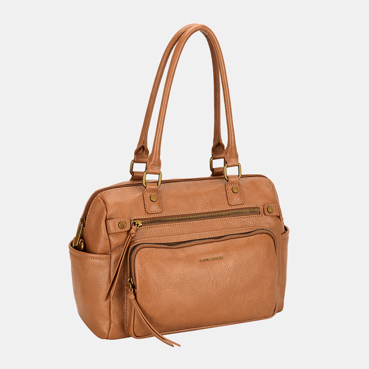 David Jones Zipper PU Leather Handbag - AllIn Computer