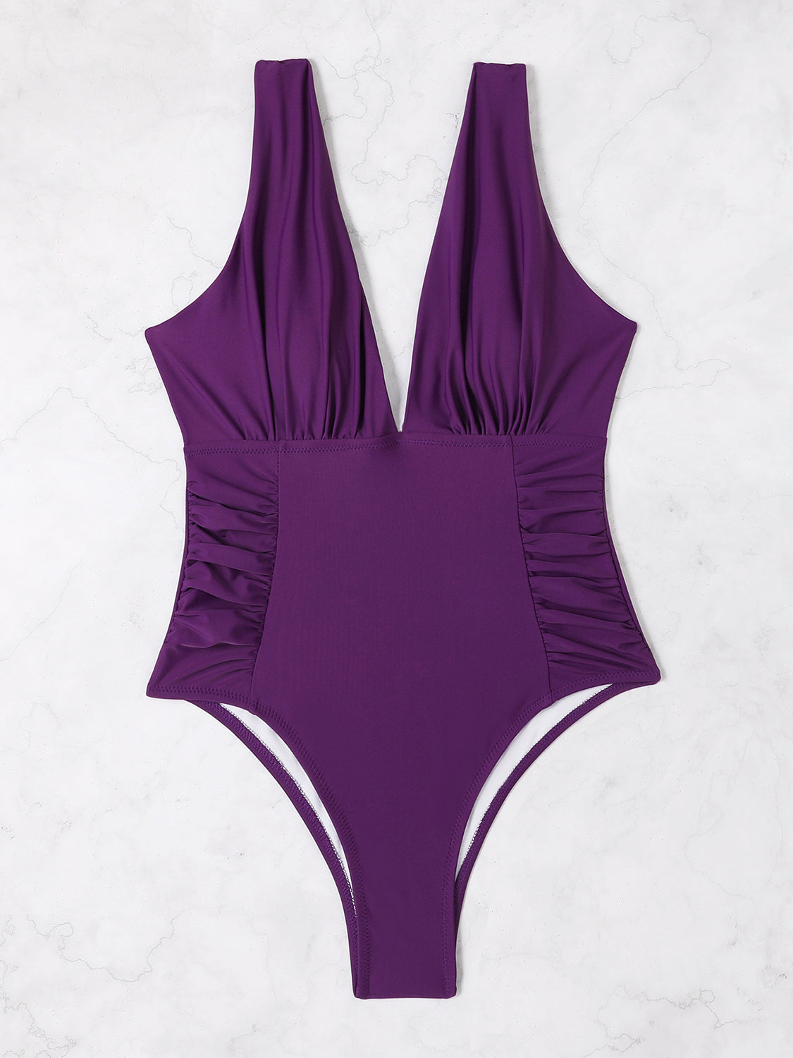 Plunge Wide Strap One-Piece Swimwear - AllIn Computer
