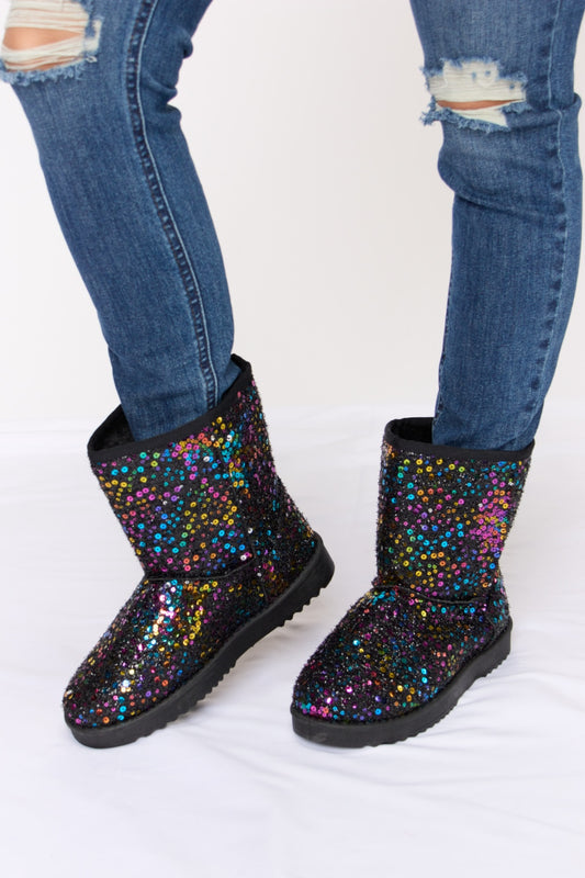 Forever Link Sequin Thermal Flat Boots - AllIn Computer