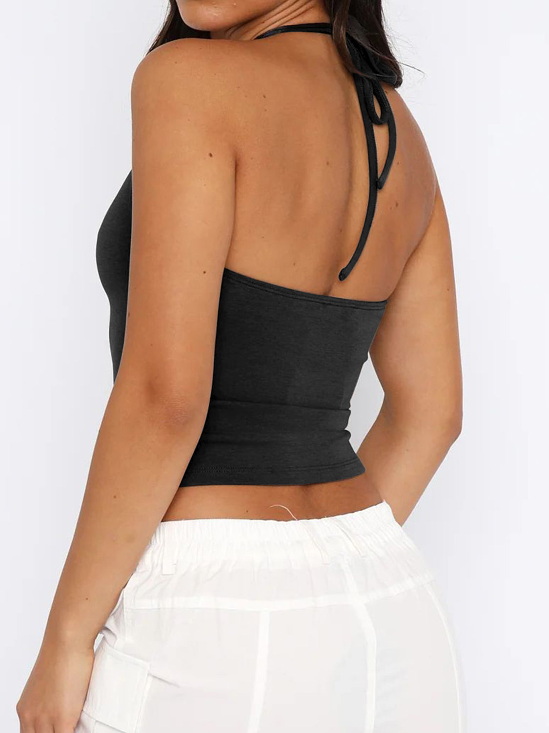 Lace Detail Halter Neck Cami - AllIn Computer