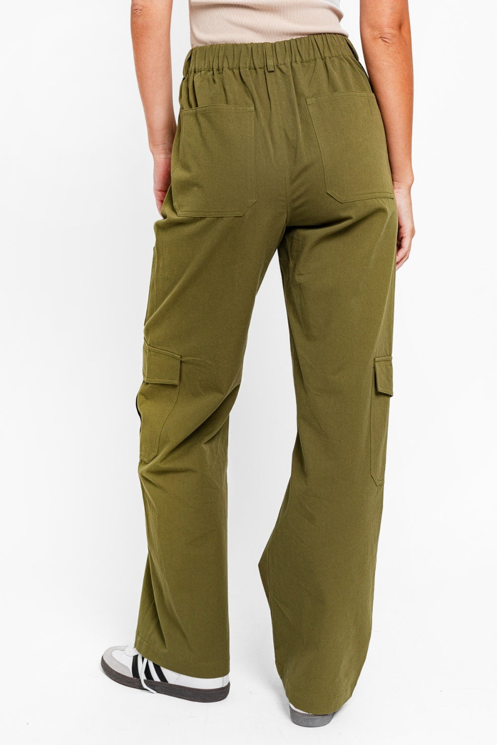 Tasha Apparel High Waist Wide Leg Cargo Pants with Pockets - AllIn Computer