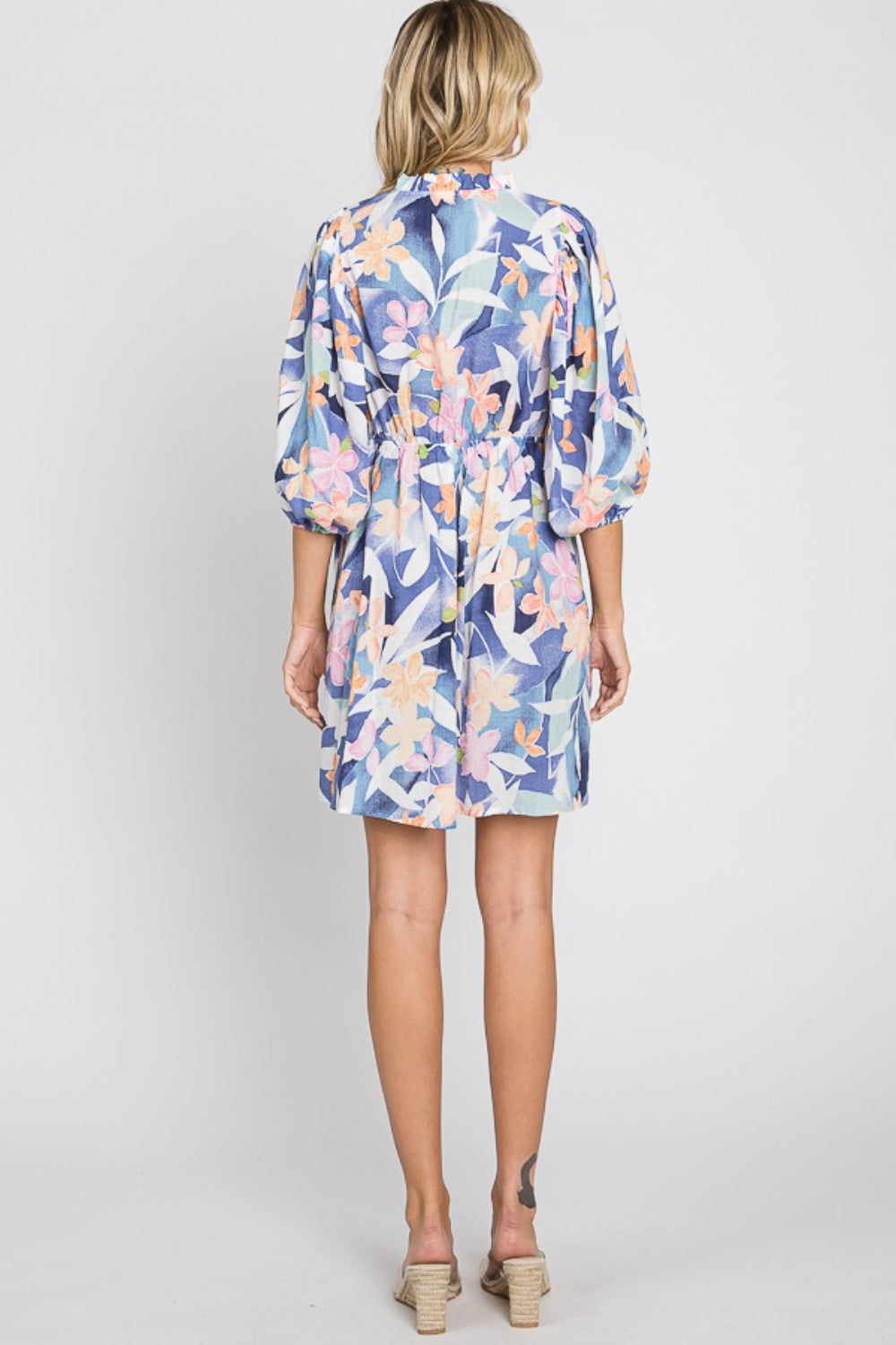 GeeGee Floral Print Mini Dress - AllIn Computer
