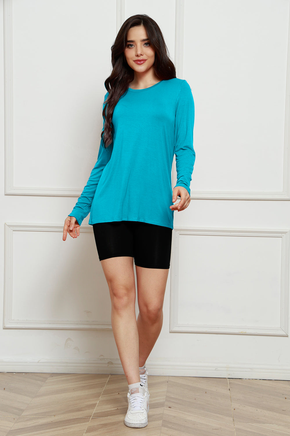 Basic Bae Full Size Round Neck Long Sleeve Top - AllIn Computer