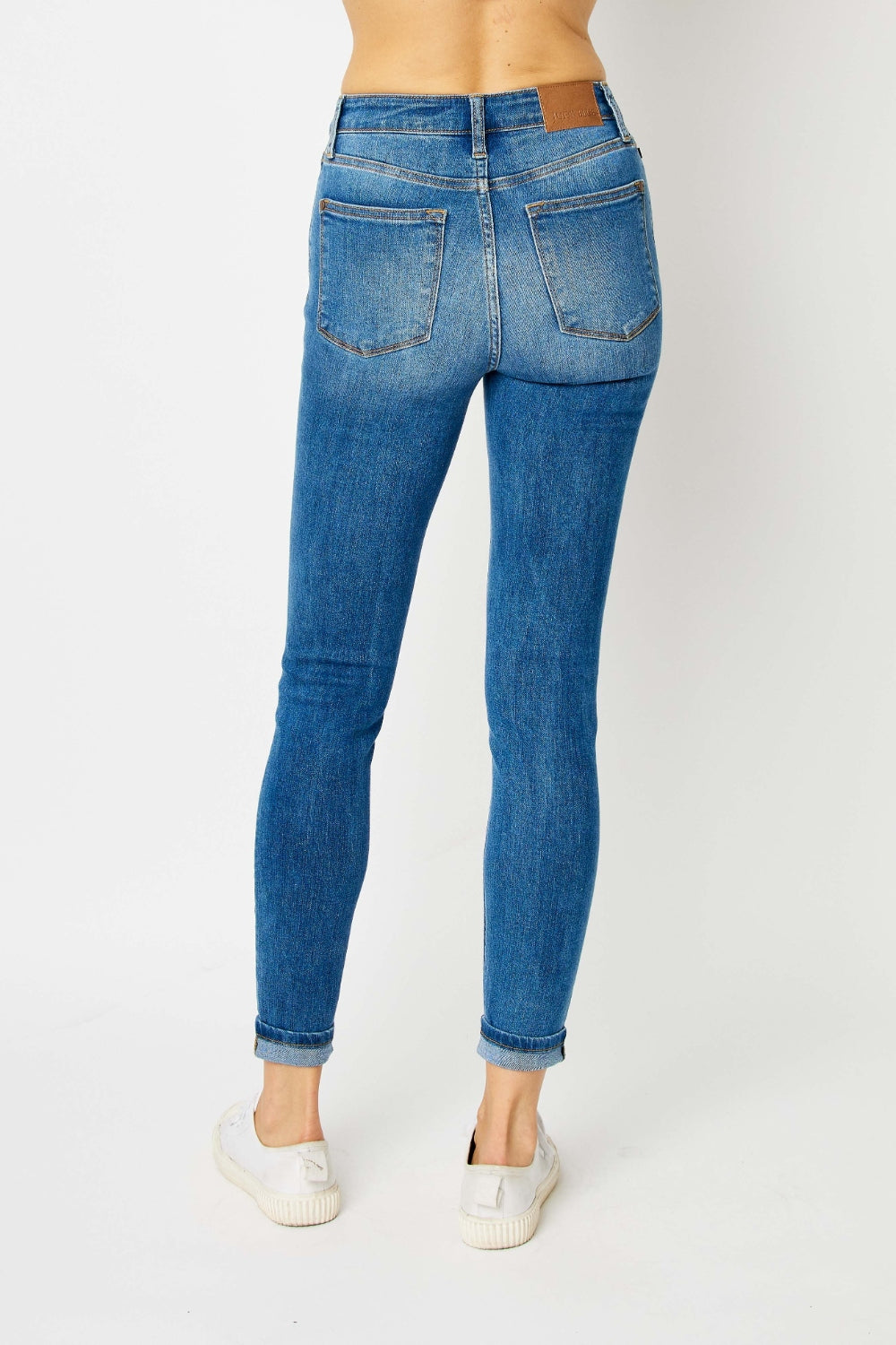 Judy Blue Full Size Cuffed Hem Skinny Jeans - AllIn Computer