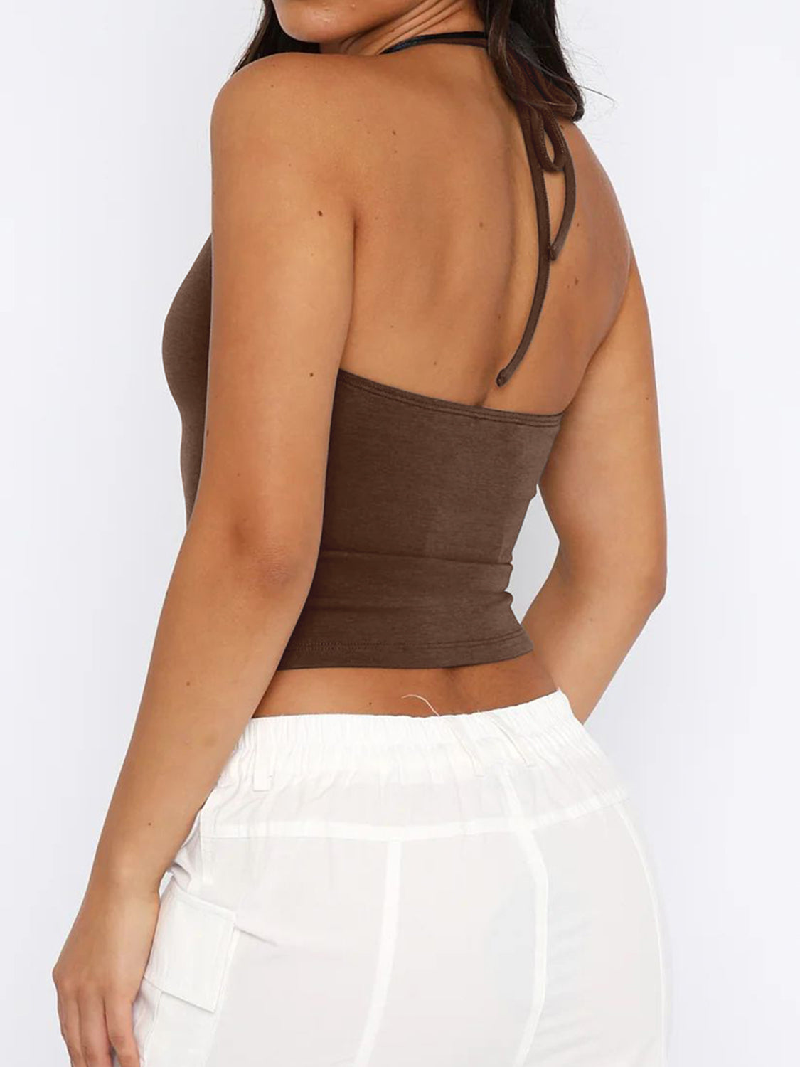 Lace Detail Halter Neck Cami - AllIn Computer