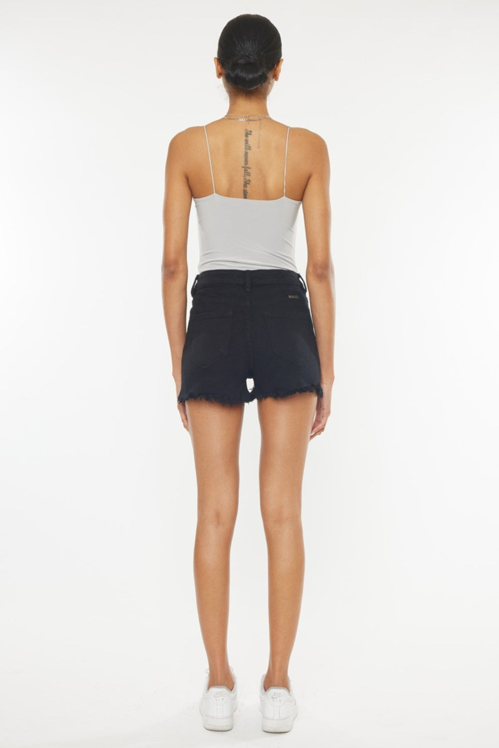 Kancan High Rise Raw Hem Denim Shorts - AllIn Computer