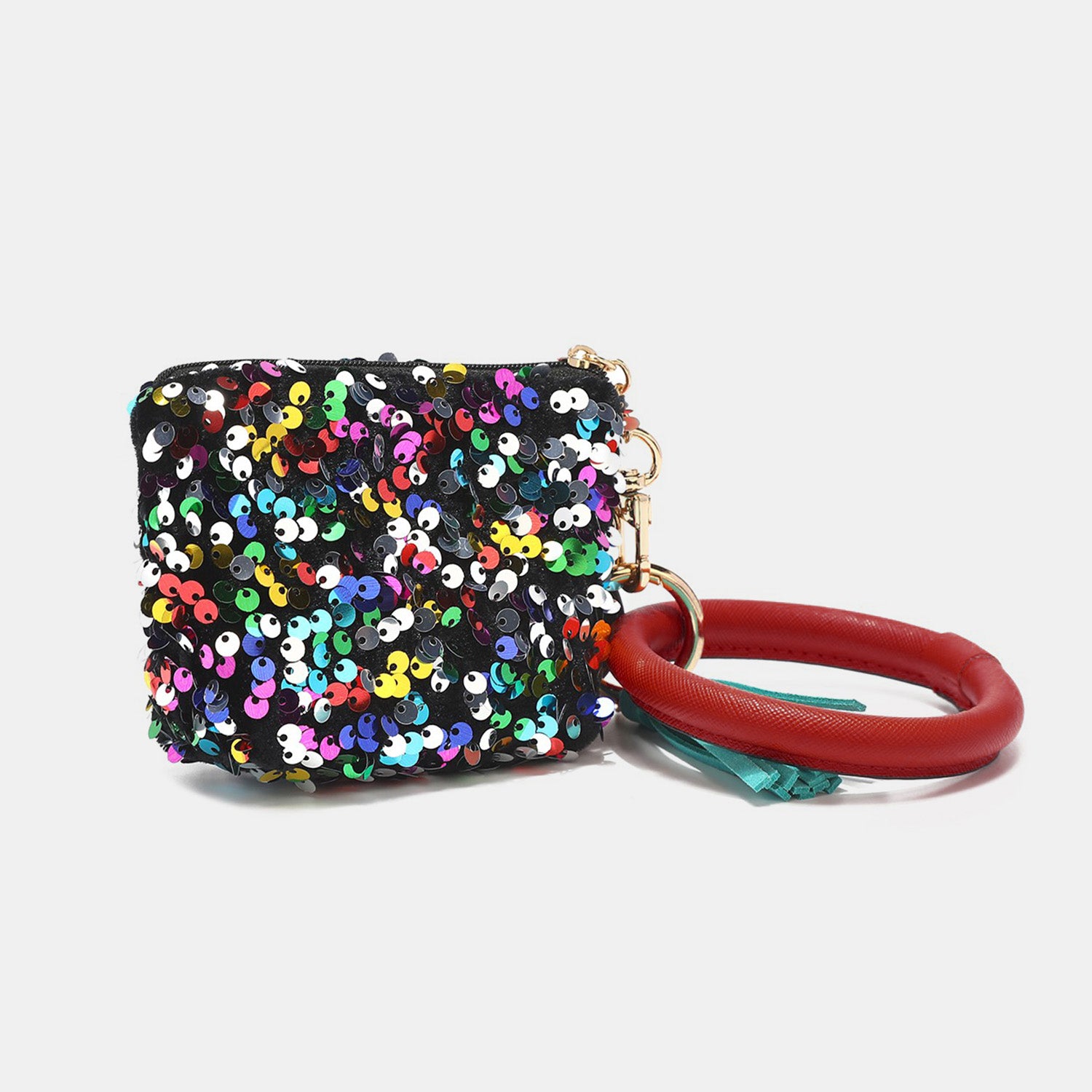 Nicole Lee USA Sequin Pouch Wristlet Keychain - AllIn Computer