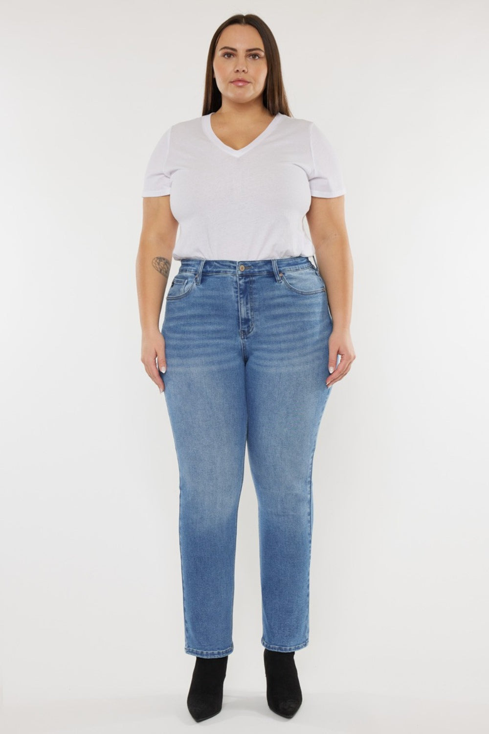 Kancan Full Size Cat's Whiskers High Waist Jeans - AllIn Computer