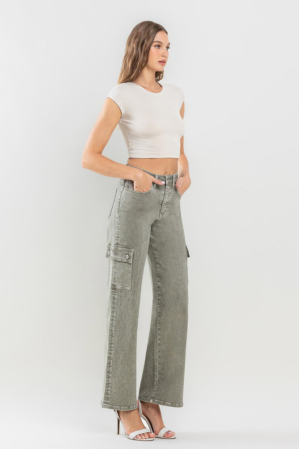 Vervet by Flying Monkey 90's Super High Rise Cargo Jeans - AllIn Computer