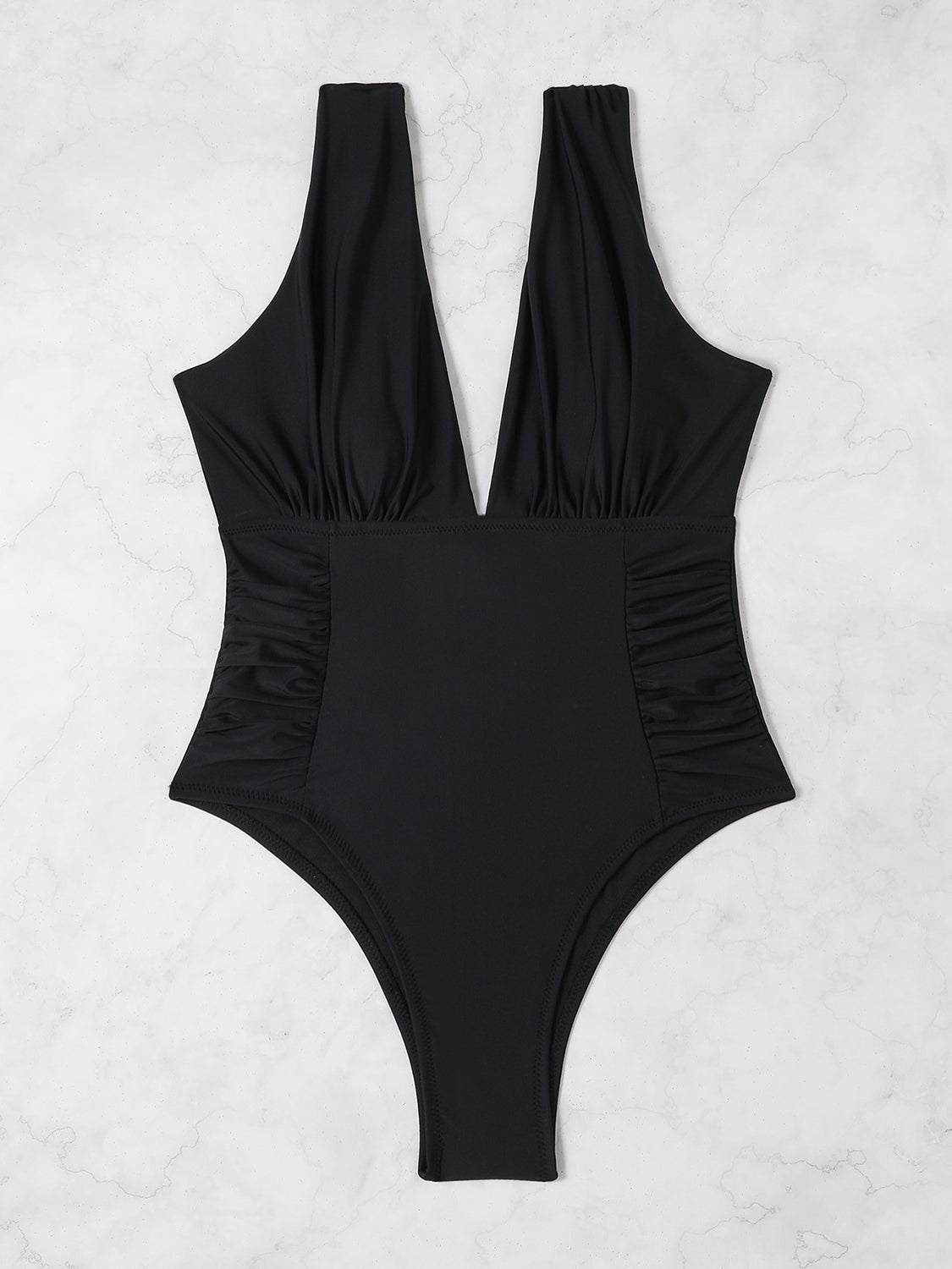Plunge Wide Strap One-Piece Swimwear - AllIn Computer