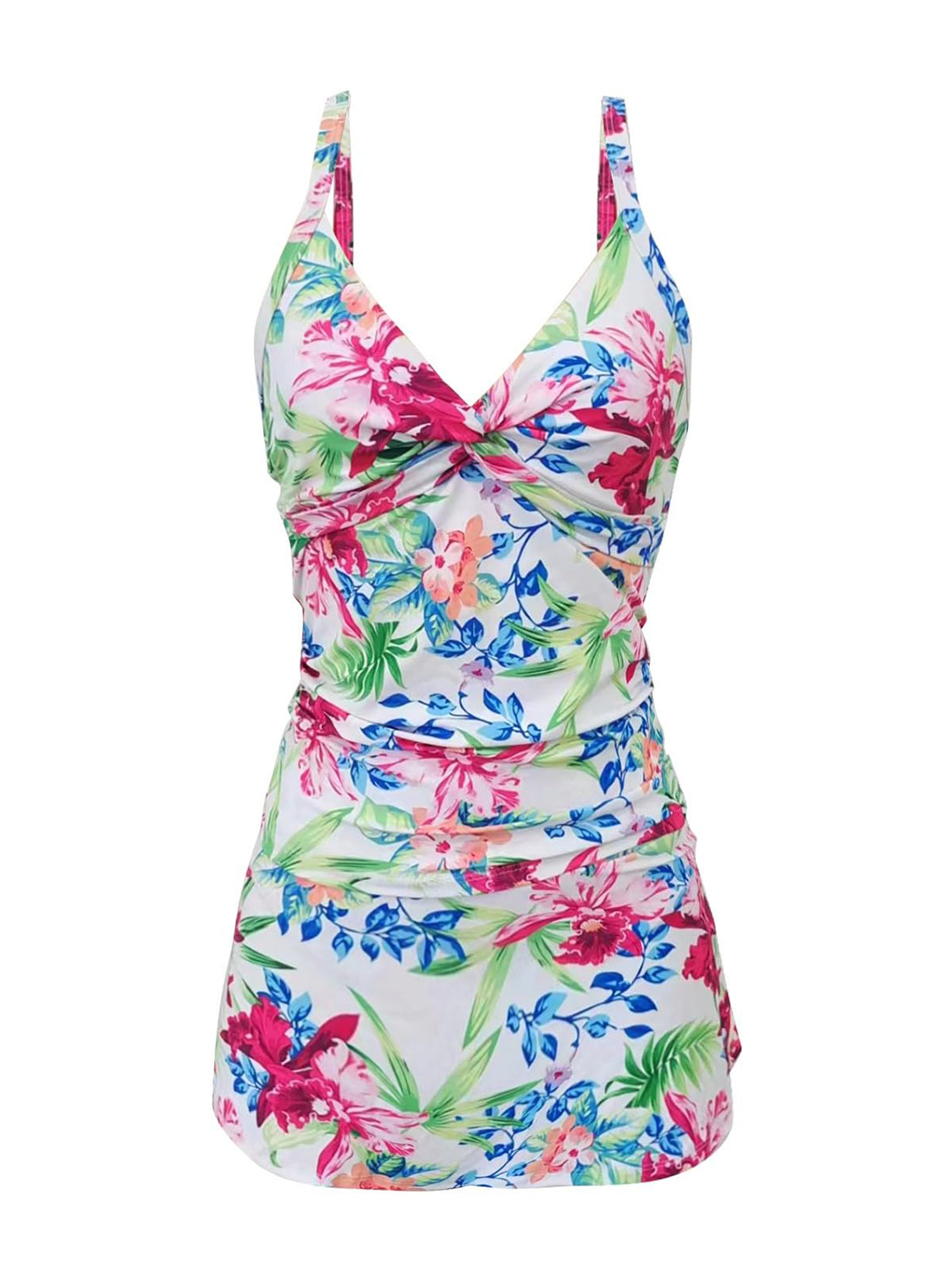 Printed Spaghetti Strap Top and Skirt Swim Set - AllIn Computer